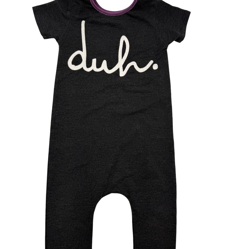 Rags Unisex Onsie Long pants short sleeve DUH 12-18 mos Grey/white